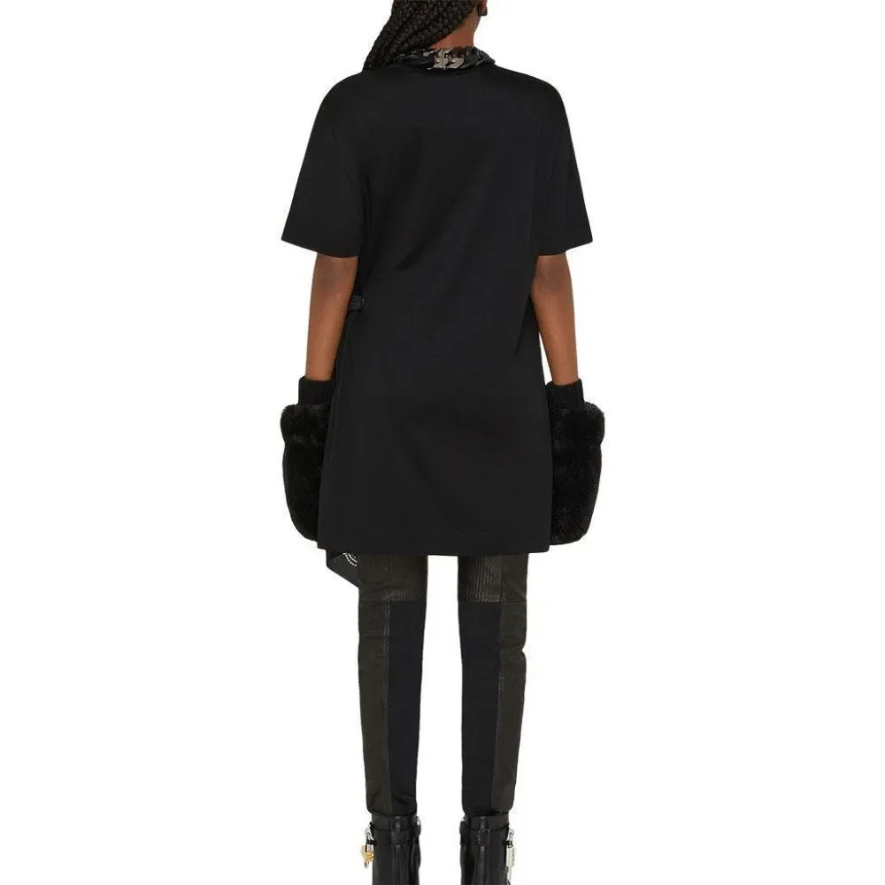 Givenchy Bandana Black Short-Sleeved Side Tie Fastening T-Shirt Dress Si… - Picture 3 of 16